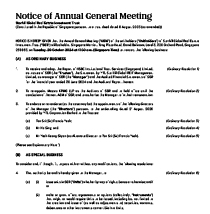 Notice of AGM